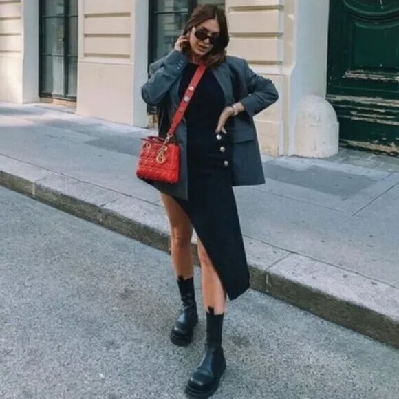 ZARA nwt ASYMMETRIC BUTTON SKIRT - small - Picture 3 of 8